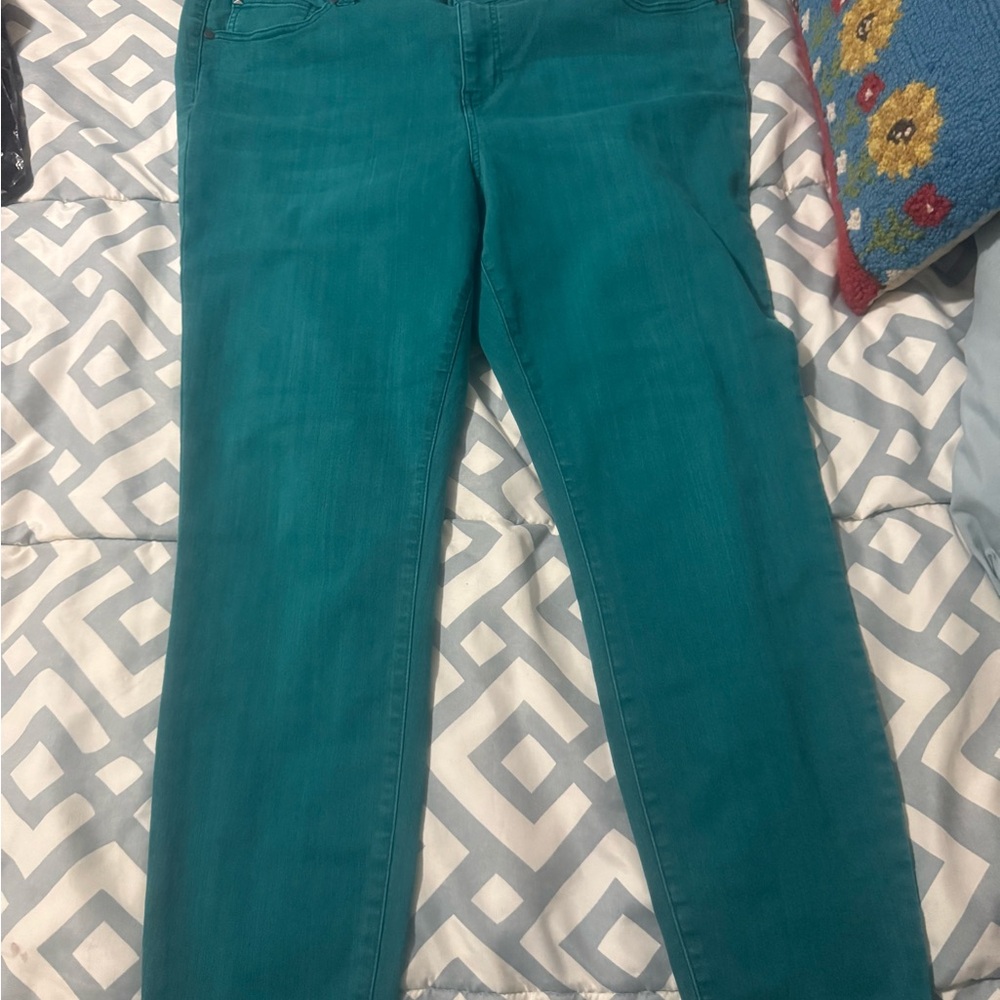 Chic Teal Skinny Jeans for Women